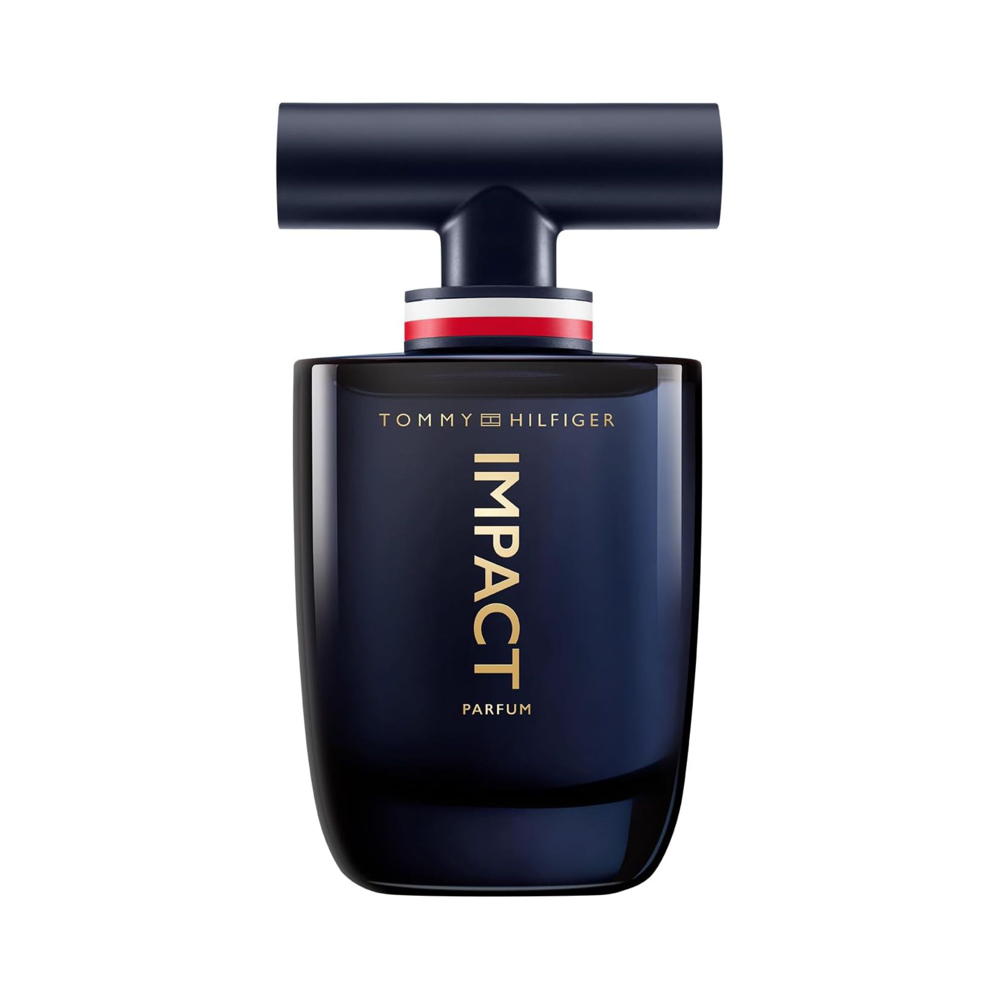 Botella del perfume Impact Parfum de Tommy Hilfiger 100 ml – Elegancia azul marino