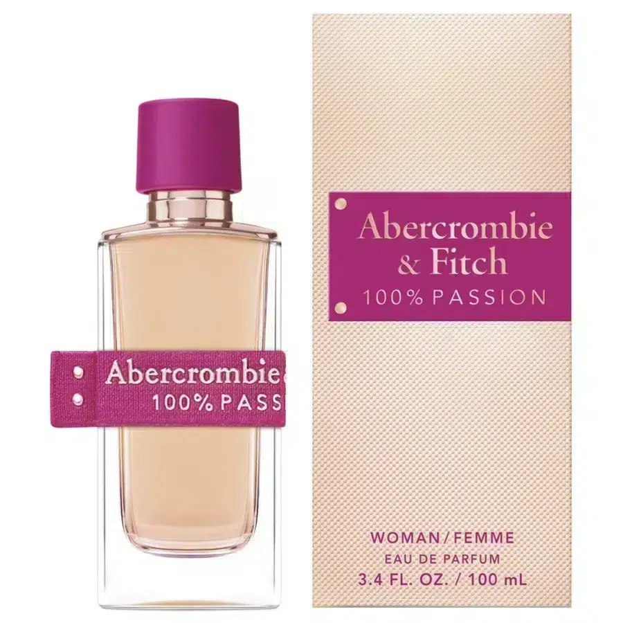 Abercrombie & Fitch 100% Passion Femme EDP 100 ml frasco y caja