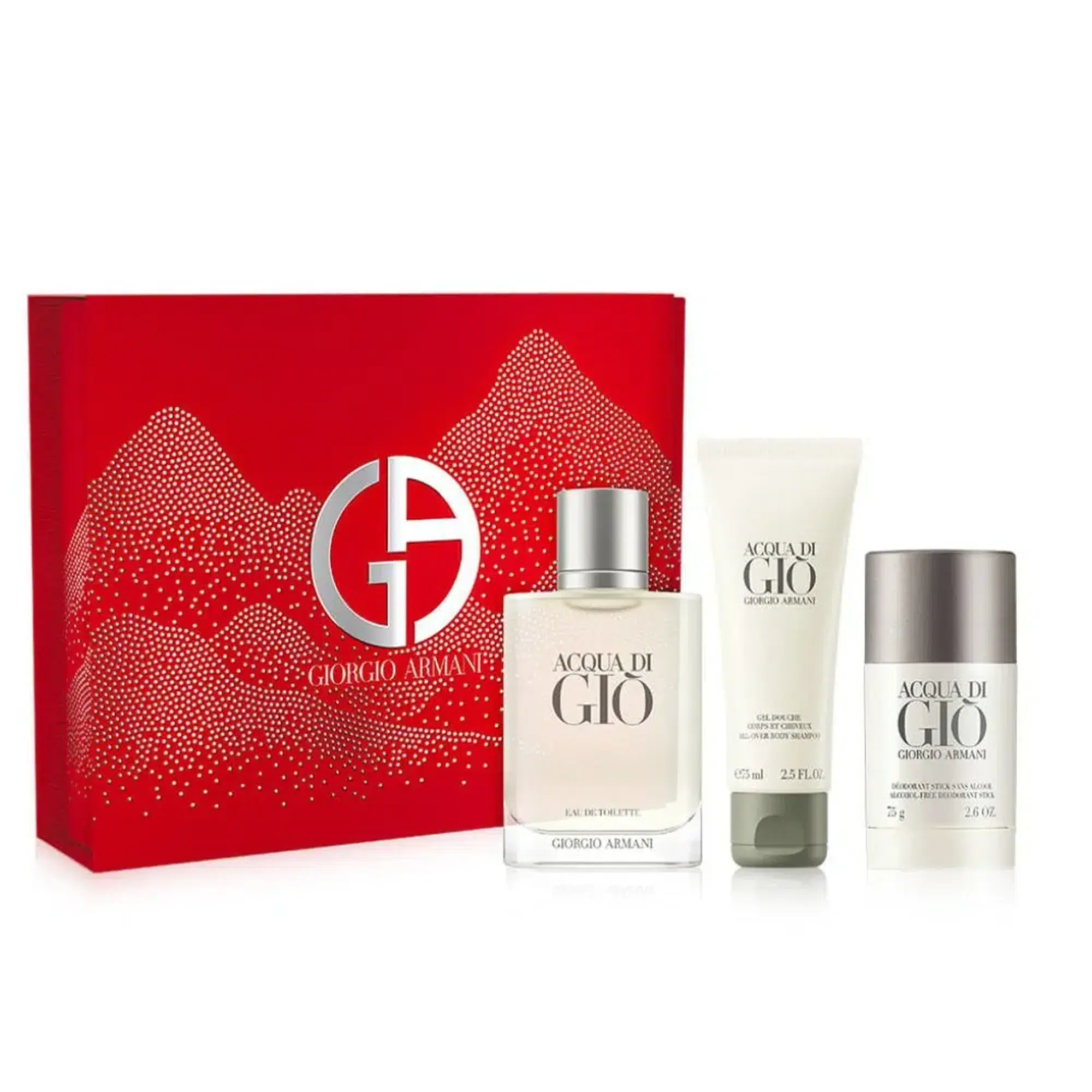 Set Giorgio Armani Acqua di Giò Eau de Toilette: Perfume 100ml, Gel de Ducha y Desodorante